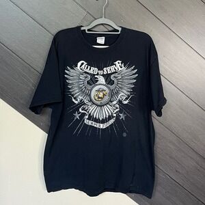 Fruit of the‎ Loom Black Graphic T-Shirt – USMC "Called to Serve" Semper Fidelis